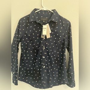 banana republic button top